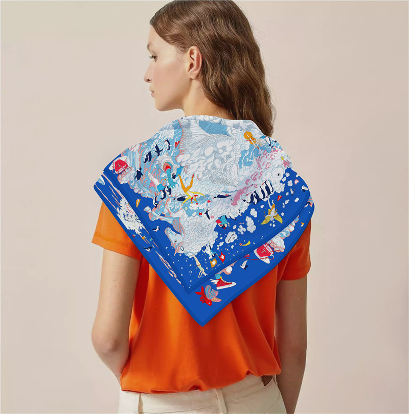 POBING Twill Silk Scarf Women  - Face Scarf Mask review and price