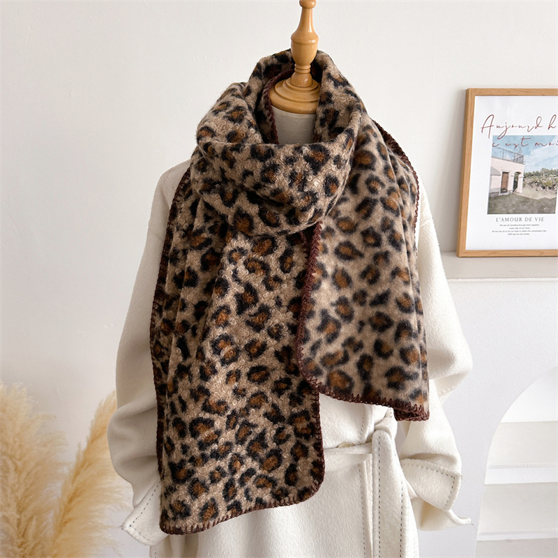 Autumn Winter Leopard Scarf Wo - Woven Scarf Blanket review and price