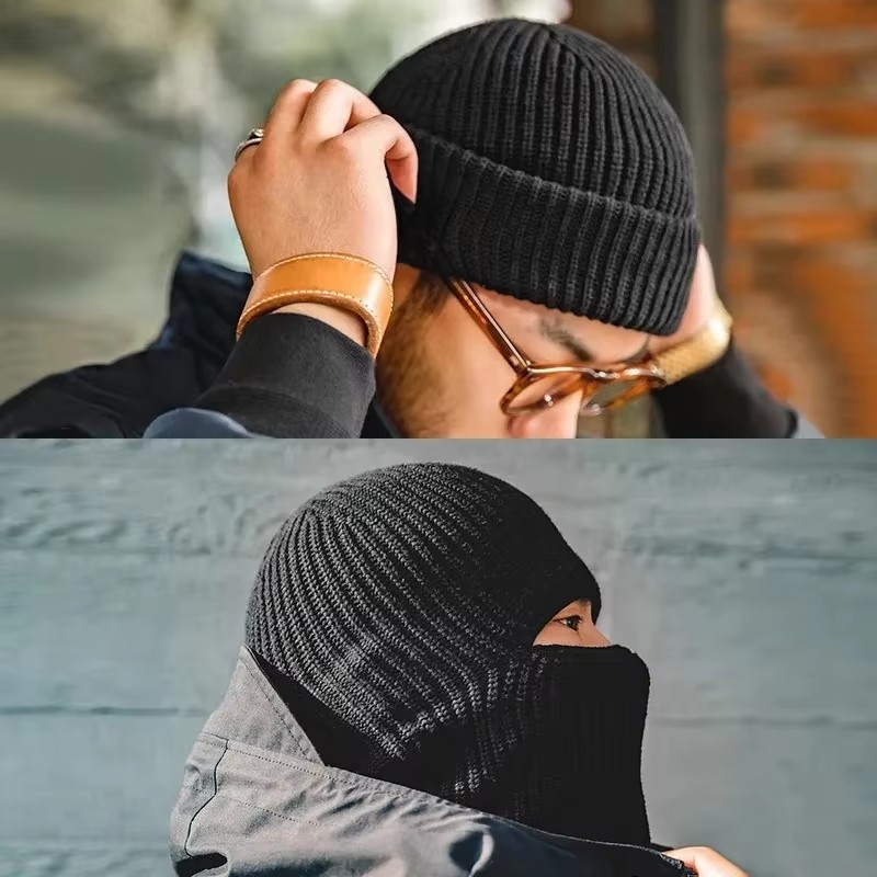 Men Winter Skullies Beanies Ha - Muffler Men Wool review and price