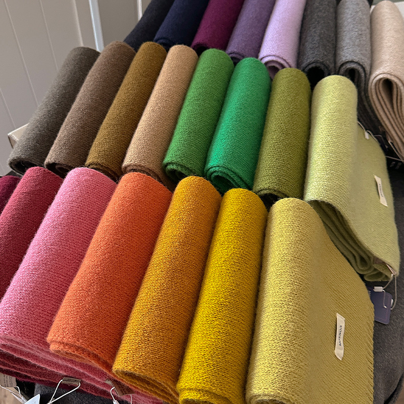 48-Color Pure Wool Scarf Autum - Muffler Men Wool review and price