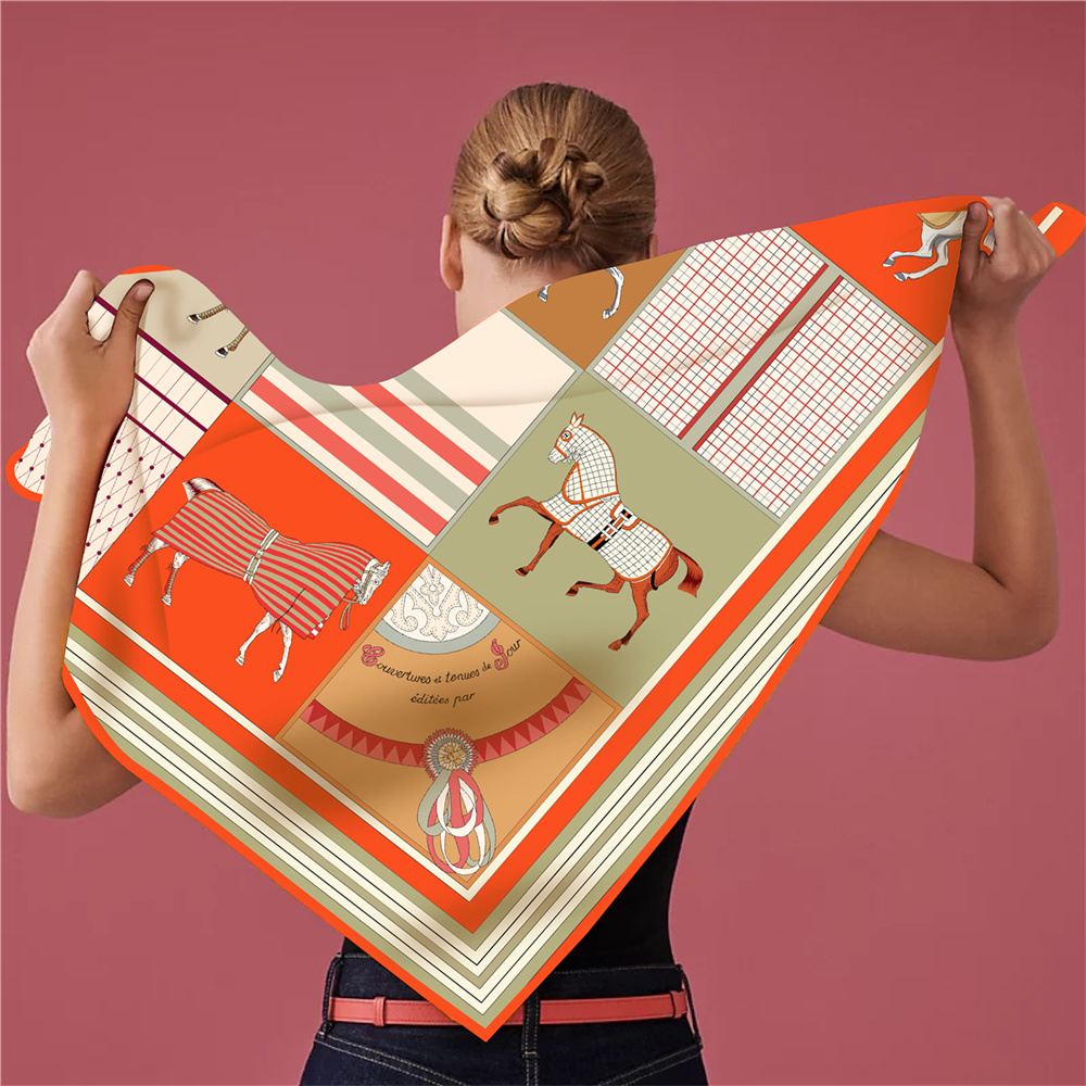 New Design Fashion Printed Sil - Scarf Silk Square review and price